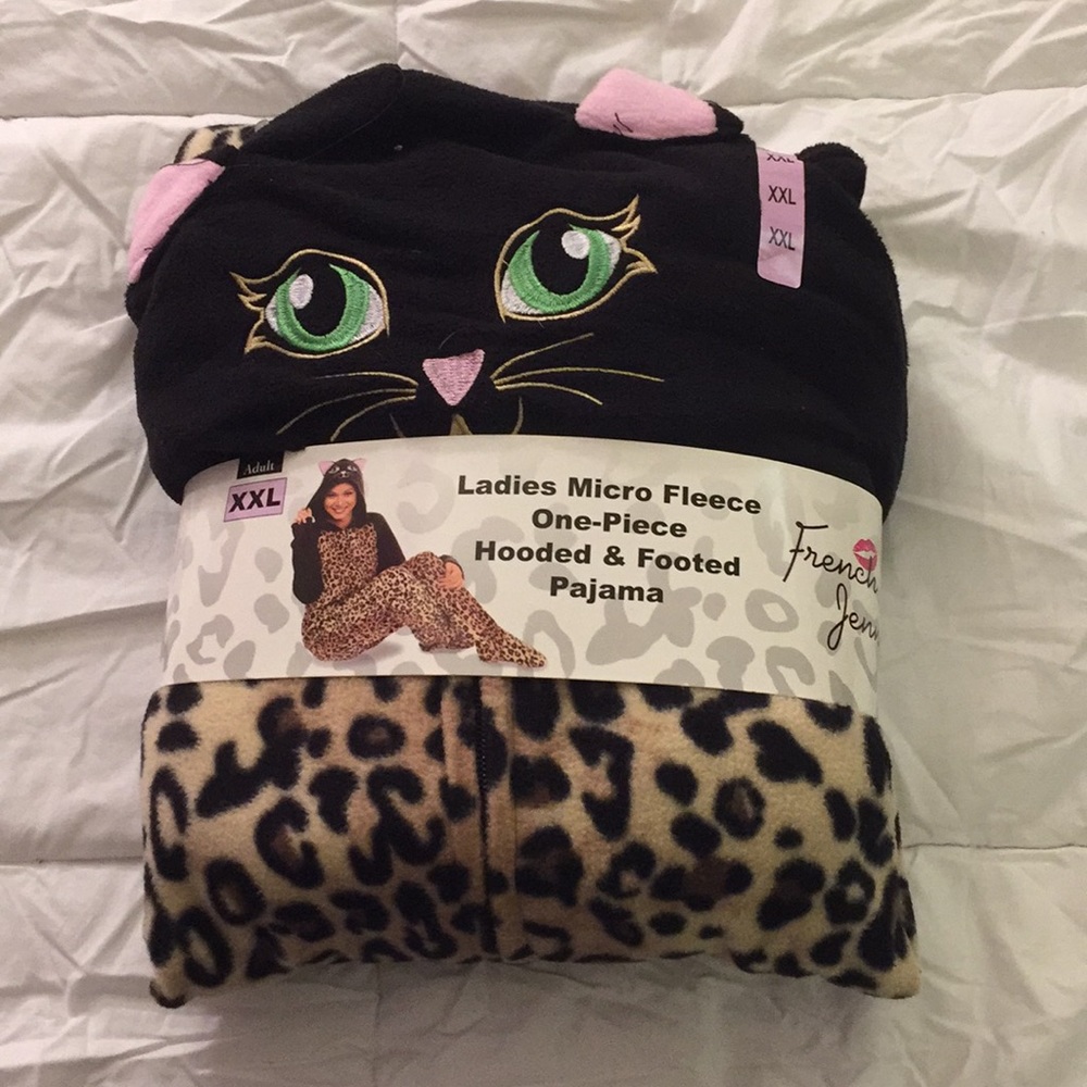 Micro Fleece One-Piece Footed with Hood Pajama